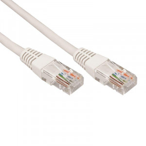 Шнур коммутационный, патч-корд, U/UTP RJ45-RJ45 CAT 5e, PVC, серый, 1,5м 18-1004