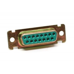 DAMAM15SFO, Стандартные соединители D-Sub  DSUB 15 F CRIMP F0 ZINC