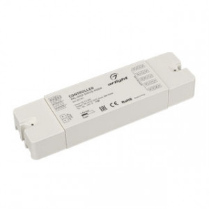 ARL-4022-SIRIUS-RGBW, Контроллер для светодиодной ленты (ШИМ). 4 в 1, подходит для DIM/MIX/RGB/RGBW лент. Питание/рабочее напряжение 12-24VDC, максимальный ток 6A на канал, 4 канала, максимальная мощность 288-576W. Винтовые клеммы. Корпус - PVC.