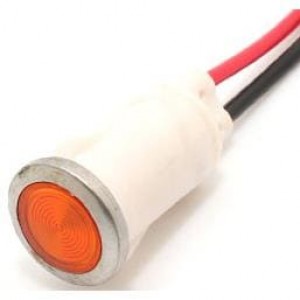 FL1P-12QW-2-Y24V, Светодиодные панельные индикаторы LED YEL 12MM SNAP 24VAC/DC