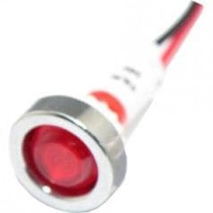 FL1P-10NW-1-R24V, Светодиодные панельные индикаторы LED RED 10MM NUT 24VAC/DC