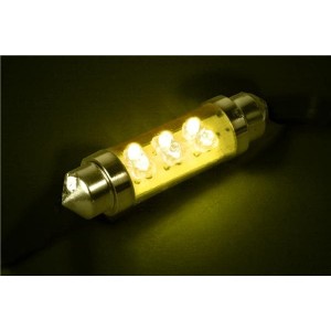 LE-0603-04Y, Светодиодные лампы - Светодиоды с цоколем Yel 595nm 24V Festoon LED Lamp