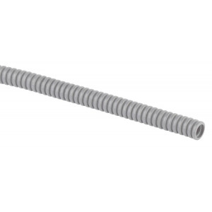 Труба гофрированная ПВХ (серый) d 63мм с зонд. легкая 15м (10) Б0020118