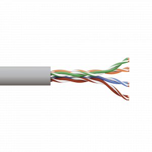 Кабель витая пара U/UTP кат.5E 4 пары 24 AWG solid LSZH нг(А)-HF сер. TERACOM PRO TRP-5EUTP-04LSH-GY-IN3