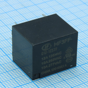 HF3FF/012-1ZSTF, Силовое реле 15А одна контактная группа-два направления катушка 12В 0.36Вт