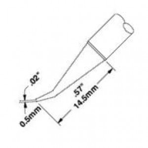 STTC-044, Паяльники Cart. Conical Bent 0.5mm(0.02 in) 30Deg