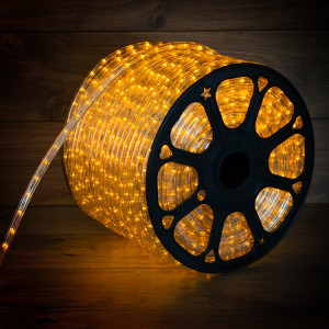 Дюралайт LED, постоянное свечение (2W) - желтый, 36 LED/м, бухта 100м Neon-Night(кр.100м)