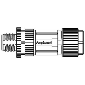 MSDS-04BMMC-SR7001, Цилиндрические метрические разъемы M12 D Code M Conn M Pin