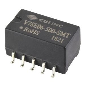 V78E01-500-SMT-TR, Преобразователи постоянного тока в постоянный без изоляции 4.75-28Vin1.5V 500mA SMT TR Non-Iso