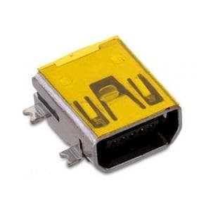 651305142821, USB-коннекторы WR-COM Type AB SMT 5Pin Horztl FemlMini