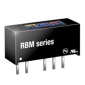 RBM-1212S, Преобразователи постоянного тока в постоянный с изоляцией 1W DC/DC MICRO 3kV UNREG 12Vin 12Vout