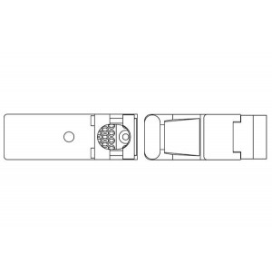 516-056-000-442, Разъемы стоек и панелей 516 Series Rack & Panel Connector with 56 empty contact slots in a Receptacle style connector. The insulator is Grey PC witha large clamp, side entry plastic cover and a locknut and polarizing hardware.