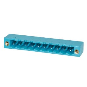 TBP01R1W-508-10BE, Съемные клеммные колодки Terminal block, pluggable, w screw lock, 5.08, receptical, 10 pole, blue