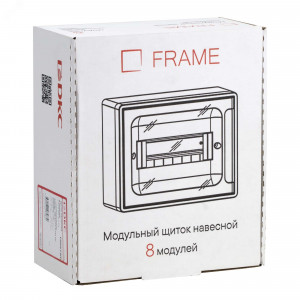 Щит 8 мод настенный, белый, с тонированной дверцей, с 1 шиной PEN на 8 отв. F08W1WD