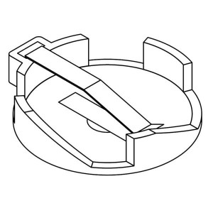 122-2582-GR, Держатели для плоских круглых батарей 20MM THRU HOLE BLACK