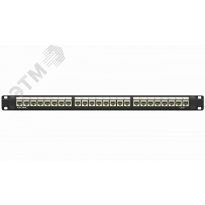 Патч-панель 19",1U,CAT6, 24 модуля RJ45, неэкранированная RN6PPU24