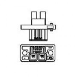 292180-1, Сверхмощные разъемы питания CAP ASSY FO W/O COMMONING TAB