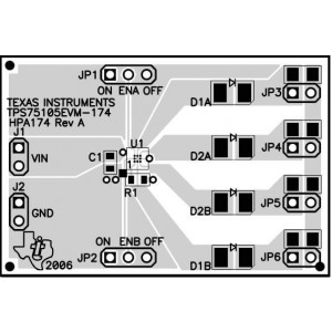 TPS75105EVM-174, Средства разработки схем светодиодного освещения  LDO REGULATOR