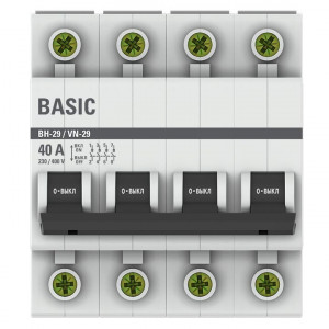 Выключатель нагрузки 4P 40А ВН-29 Basic SL29-4-40-bas