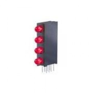 WP934SB/4ID, Светодиодные индикаторы для печатного монтажа Red Red Diffused 625nm 20mcd