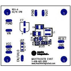 MAX17542GTBEVKIT#, Средства разработки интегральных схем (ИС) управления питанием Evkit for 1A, 42V,Synchronous Buck Regulator