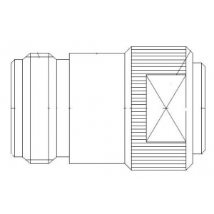 172312, РЧ соединители / Коаксиальные соединители N STRAIGHT PLUG SOL .250 SEMI RIGID