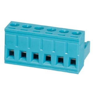 TBP01P1-508-06BE, Съемные клеммные колодки Terminal block, pluggable, 5.08 , plug, 6 pole, slotted screw, blue