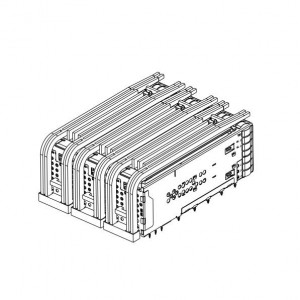 2299924-5, Соединители для ввода/вывода ZQSFP+ ASSY 2X3 With HS and LP