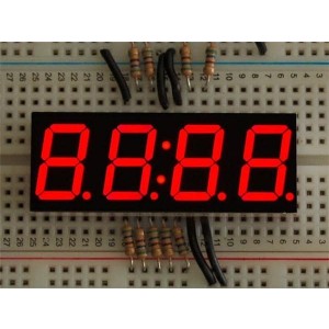 865, Средства разработки схем светодиодного освещения  Red 7-segment Clock Display