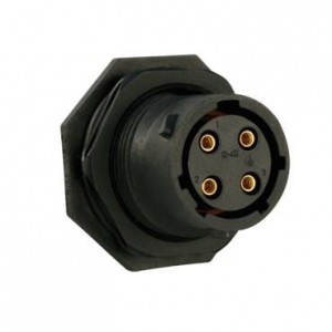 UTS7124SSCR, Стандартный цилиндрический соединитель 4P Strt Socket Plug Jam Nut Size 12