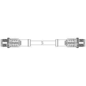 M12A04ML-12AML-SDA05, Кабели для датчиков / Кабели для приводов M12 A CODE DOUBLE ENDED CABLE 4P M CONN TO M CONN L-0.5M PVC