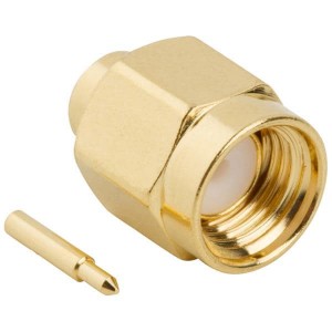 132102, РЧ соединители / Коаксиальные соединители SMA STRAIGHT PLUG .141 S/R GOLD