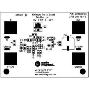 MAX16126EVKIT#, Средства разработки интегральных схем (ИС) управления питанием EVKIT for MAX16126 Load-Dump/Reverse-Voltage Protection Circuits