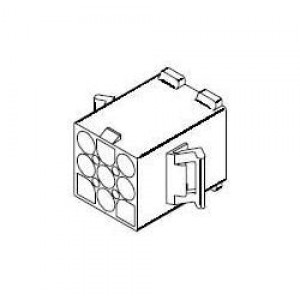 19-09-2096, Штыревые и гнездовые соединители 9P HOUSING W/LATCH W/O PNL MNT