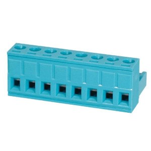 TBP01P1-508-08BE, Съемные клеммные колодки Terminal block, pluggable, 5.08 , plug, 8 pole, slotted screw, blue