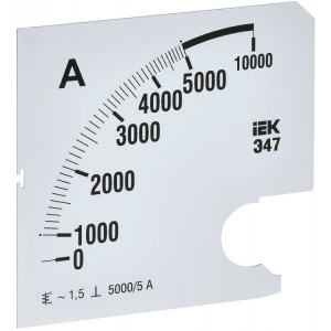 Шкала смен. для амперметра Э47 5000/5А-1,5 96х96мм IPA20D-SC-5000
