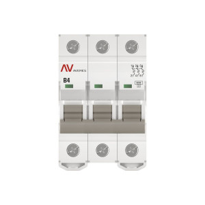 Выключатель автоматический AV-6 3P 4A (B) 6kA EKF AVERES(кр.1шт)