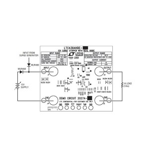 DC2027A-A, Средства разработки интегральных схем (ИС) управления питанием LTC4364DE-1 Demoboard: 12V Surge Stopper