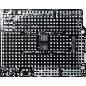 206-0007-01, Печатные и макетные платы 0.5mm Pitch SOIC Surface Mount Prototyping shield for Arduino (Bare Board Only)