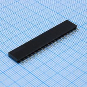 DS1023-1X18S21, Гнездо на плату 1х18 конт., шаг 2.54мм, высота 8.5мм