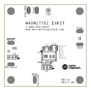 MAXM17761EVKIT#, Средства разработки интегральных схем (ИС) управления питанием MAX17761 EV KIT