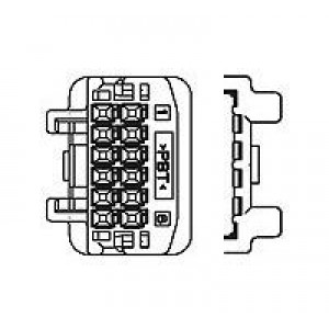 1565804-1, Автомобильные разъемы 025 G 8POS CAP ASY W TO W