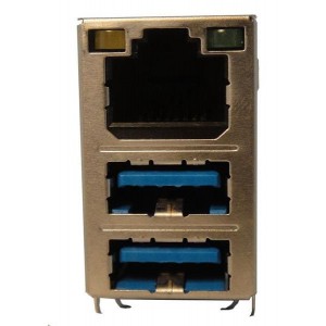 RJMG2310228A0ER, Модульные соединители / соединители Ethernet R/A,DipType, USB 2.0 RJ45+OverDual
