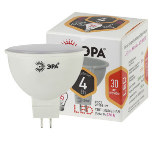 Лампочка светодиодная STD LED MR16-4W-827-GU5.3 GU5.3 4Вт софит теплый белый свет Б0017746