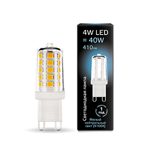 Лампа LED G9 AC185-265V 4W 4100K керамика 1/10/200 107309204