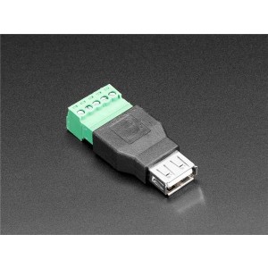 3629, Принадлежности Adafruit  USB A-F Socket to 5- pin Terminal Block