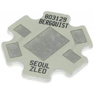 803129, Термальные платы (MCPCB) Thermal Clad Power LED IMS Substrate, Footprint = Seoul Semiconductor Z-Power, Star Board (1-up)