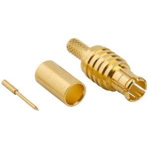 252103, РЧ соединители / Коаксиальные соединители MCX STRAIGHT CRIMP PLUG 316/U GOLD