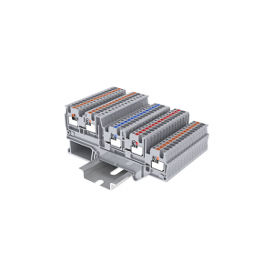 Клемма для подкл. датчик. TPIO1.5-S-4, Клемма для подключения датчиков, +/-/сигнал, 4 точки подключения, тип фиксации провода: push-in, номинальное сечение: 1,5 мм кв., 13,5A, 250V, ширина: 3,5 мм, цвет: серый, тип монтажа: DIN 35