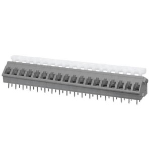 TBL005A-500-18GY-2WT, Фиксированные клеммные колодки Terminal block, screwless, 5.00, 45 , 18, Gray w White Button